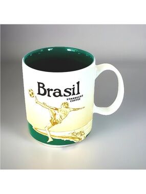 Starbucks Global Icon Collectors Series "BRASIL'" Coffee Mug 16 Oz 2013-PERFECT